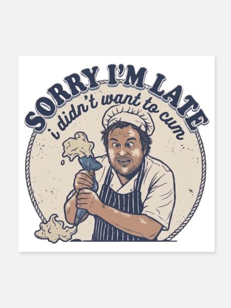 Late baker  - Poster 8x8 - white - Front