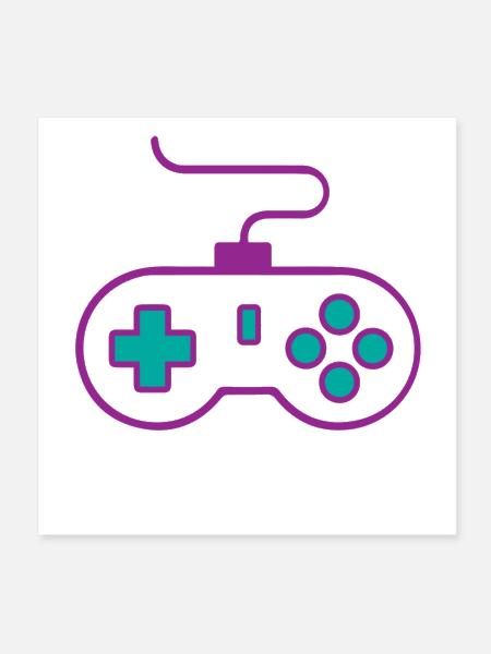 Player 2 Gamer - Poster 8x8 - white - Front