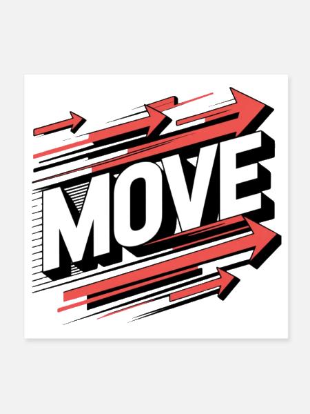 Move Arrows Bold Motion - Poster 8x8 - white - Front