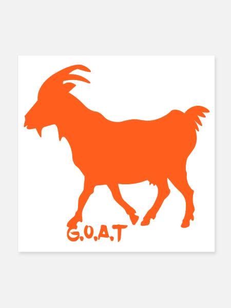 goat orange - Poster 8x8 - white - Front