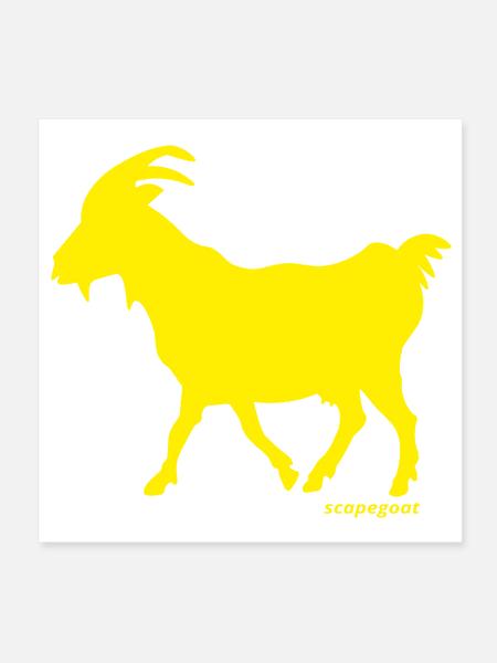 scapegoat GOAT yellow - Poster 8x8 - white - Front