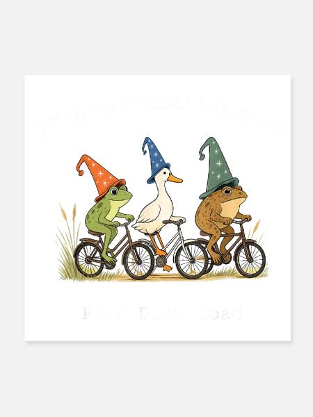 Off_To_Be_Radical_Left_Scum_Frog_Duck_Toad_Meme - Poster 8x8 - white - Front