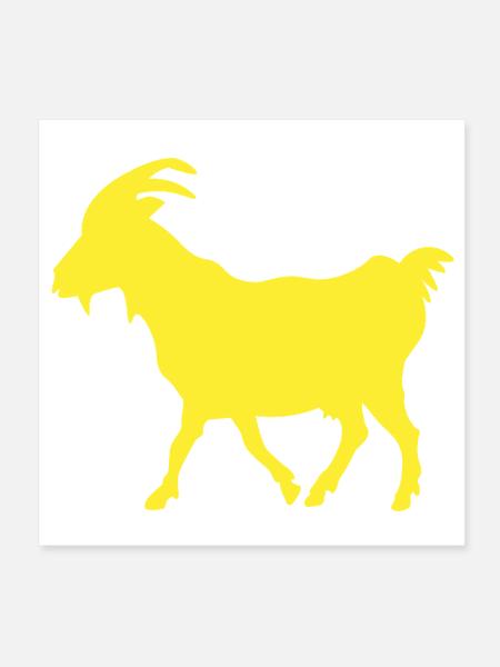 goat yellow G.O.A.T. - Poster 8x8 - white - Front