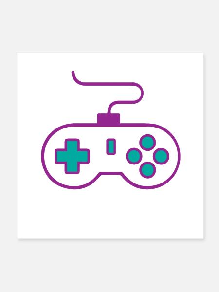 Pro Player Gamer - Poster 8x8 - white - Front