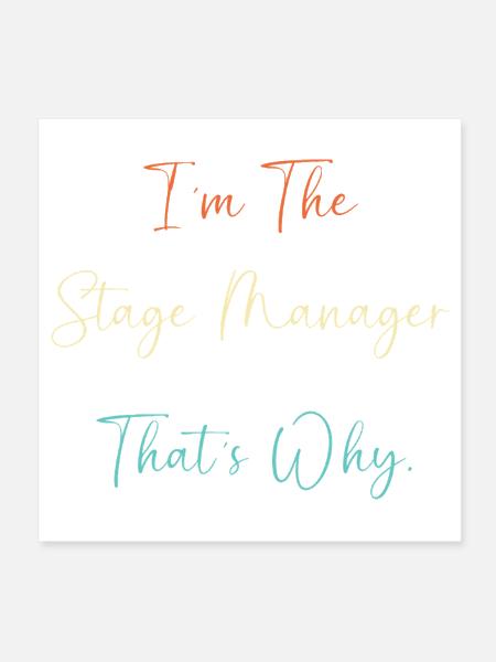 Stage Manager Concert Director - Poster 8x8 - white - Front