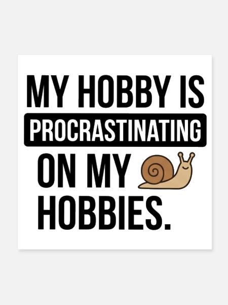 Procrastination Snail Tee - Poster 8 x 8 po - blanc - Devant
