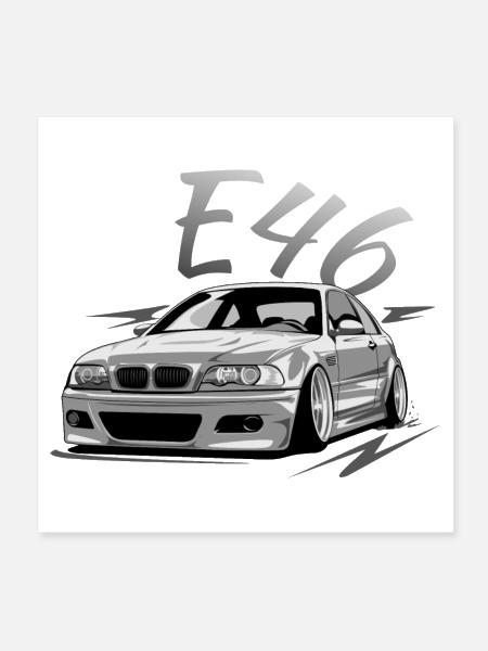 e46 - Poster 8x8 - white - Front