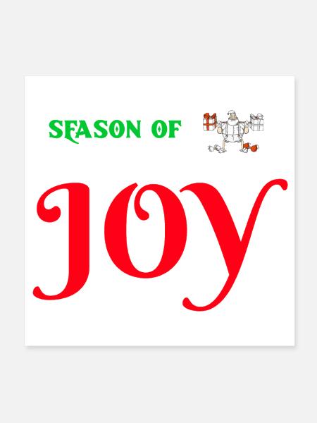 Season of Joy Christmas Cheer - Poster 8x8 - white - Front