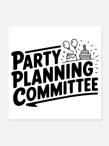 Comité d’organisation de la fête - Poster 8 x 8 po - blanc - Devant