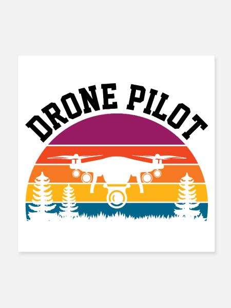 Drone Pilot - Poster 8x8 - white - Front