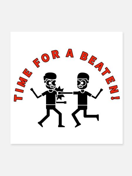 Time for a Beat Arc - Poster 8x8 - white - Front
