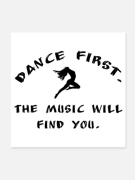 Listen to Your Motion - Poster 8x8 - white - Front