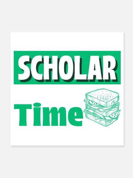 Scholar Snack Time School Lunch Break t-shirt - Poster 8x8 - white - Front