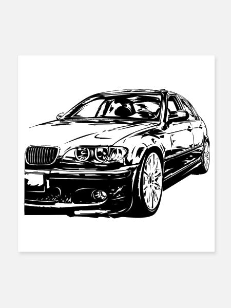 e46 - Poster 8x8 - white - Front