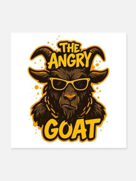 The Angry Goat - Poster 8x8 - white - Front