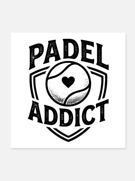 Passion du sport pour le padel et un mode de vie passionné - Poster 8 x 8 po - blanc - Devant