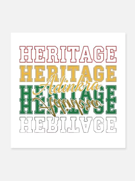 Heritage Adinkra Layers  - Poster 8x8 - white - Front