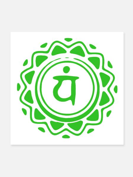 Heart Chakra - Anahata - Poster 8x8 - white - Front