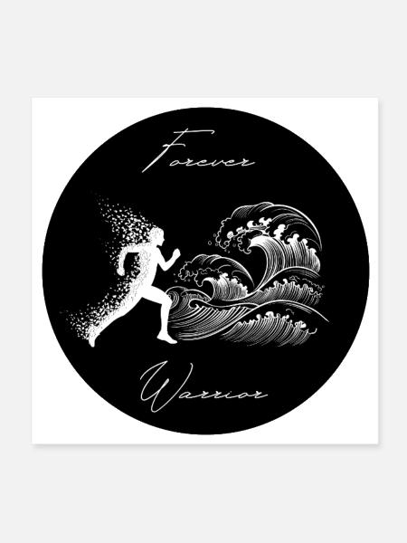 Forever Warrior Wave Runner - Poster 8x8 - white - Front