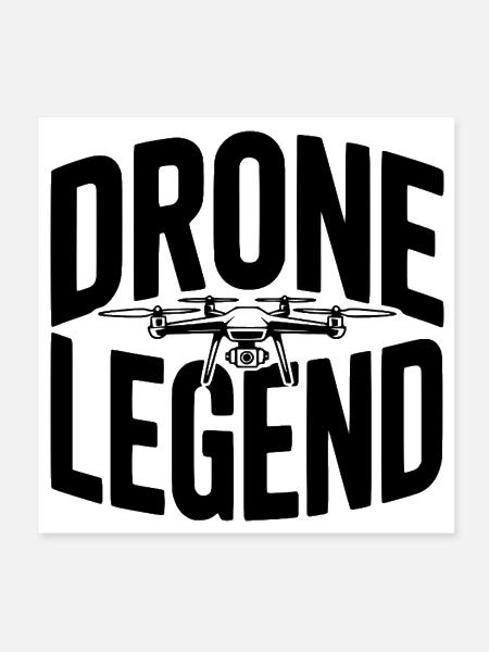 Drone Legend - Poster 8x8 - white - Front