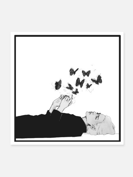 Breath of Butterflies - Poster 8x8 - white - Front