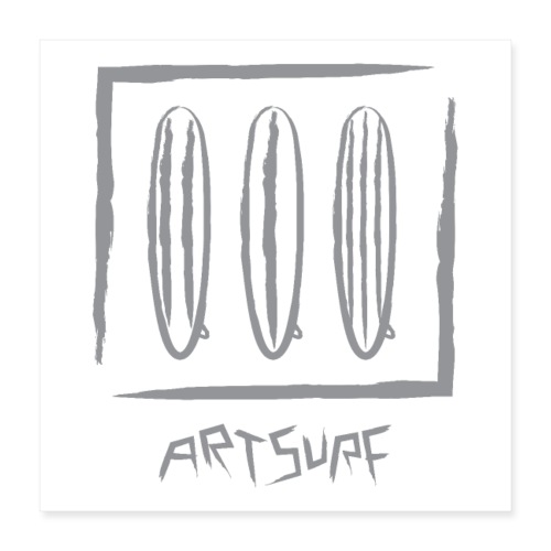 213 ArtSurf© Logo in Grey for Dark Background Swag - Poster 16x16
