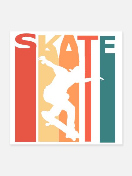 SKATEBOARD - Poster 16x16 - white - Front