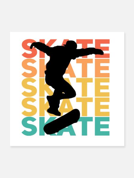 Skate - Poster 16x16 - white - Front
