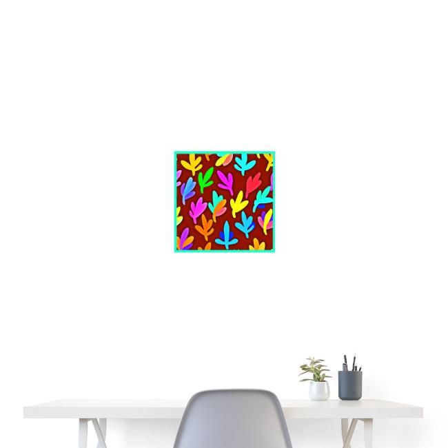 Colorful Tree Leaves Dance Pattern