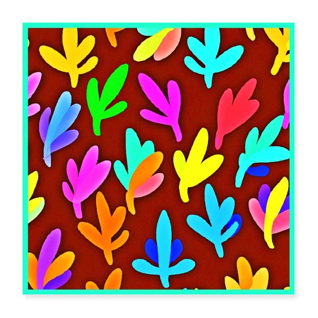Colorful Tree Leaves Dance Pattern