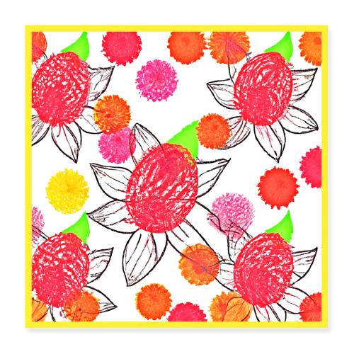 Floral Elegance Symphony Pattern - Poster 16x16