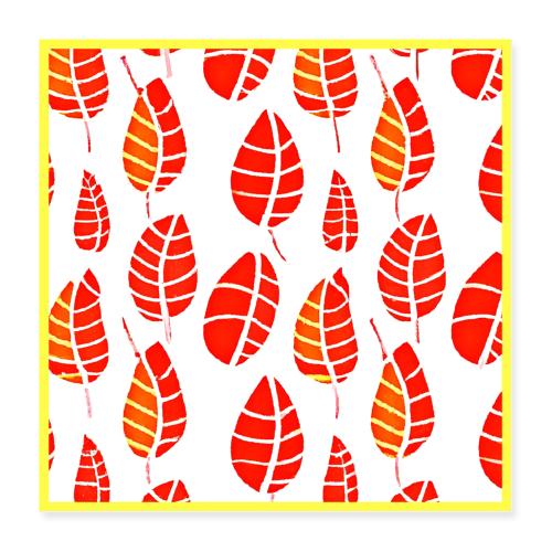 Elegant Leaf Art Neon Aesthetics - Poster 16x16