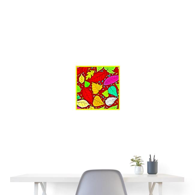 Rainbow Leaves Vibrant Pattern