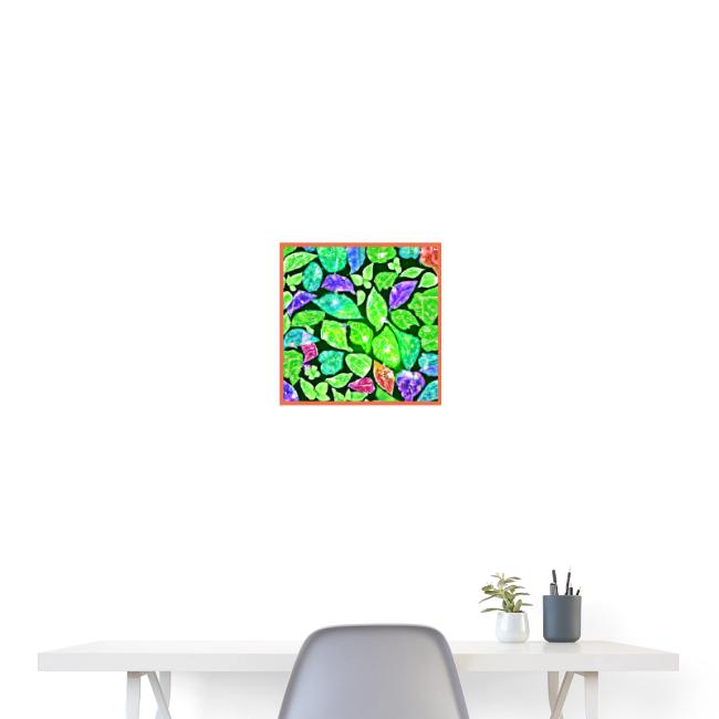 Neon Leaves Elegance: Colorful Bliss