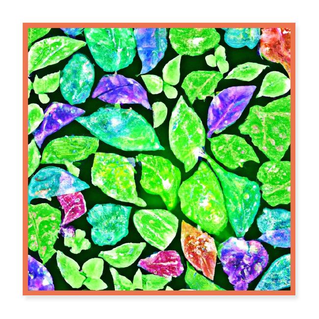 Neon Leaves Elegance: Colorful Bliss