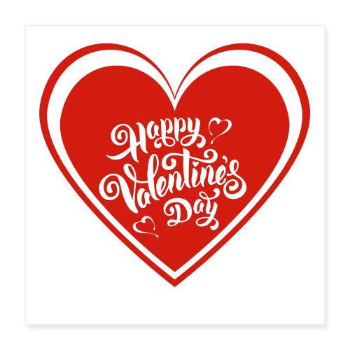 Hearts Love February Valentine's Day February 14 - Poster 16x16