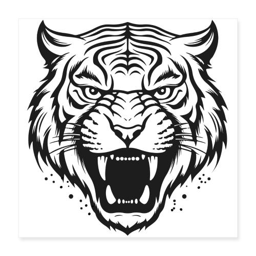 Wild Tiger Fashion, the fury of the feline tiger. - Poster 16x16