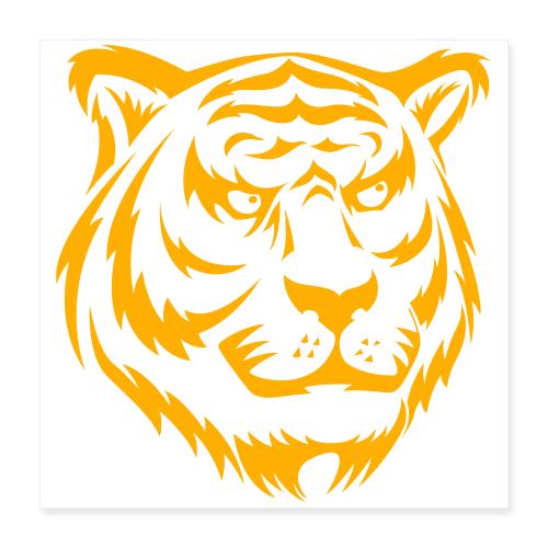 Fashion, Yellow Tiger Souvenirs, Men's T-shirts - Poster 16x16
