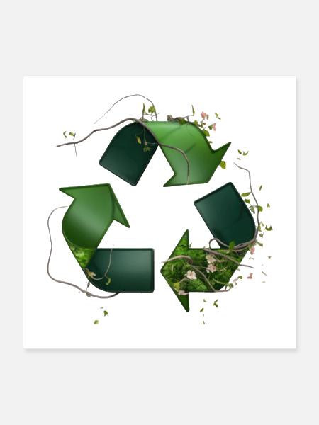Eco-Friendly Symbol - Poster 16x16 - white - Front