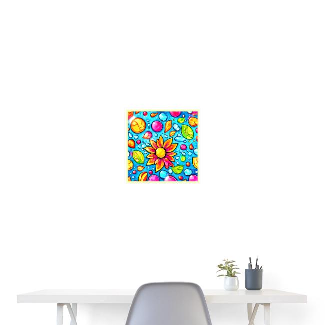 Colorful abstract flower pattern