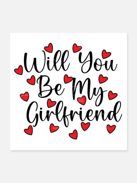 I love my girlfriend's shirt - Poster 16x16 - white - Front