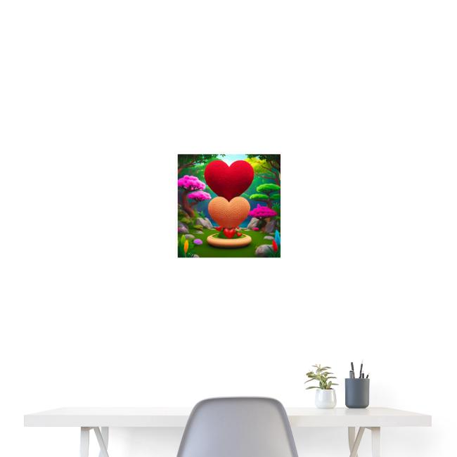 Double Heart, fantasy, nature and fantasy