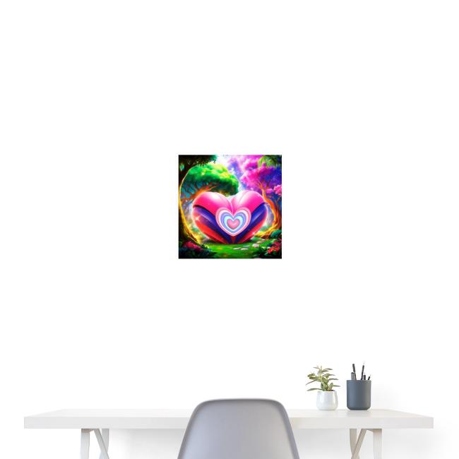 Double heart, fantasy, landscapes enjoy the magic