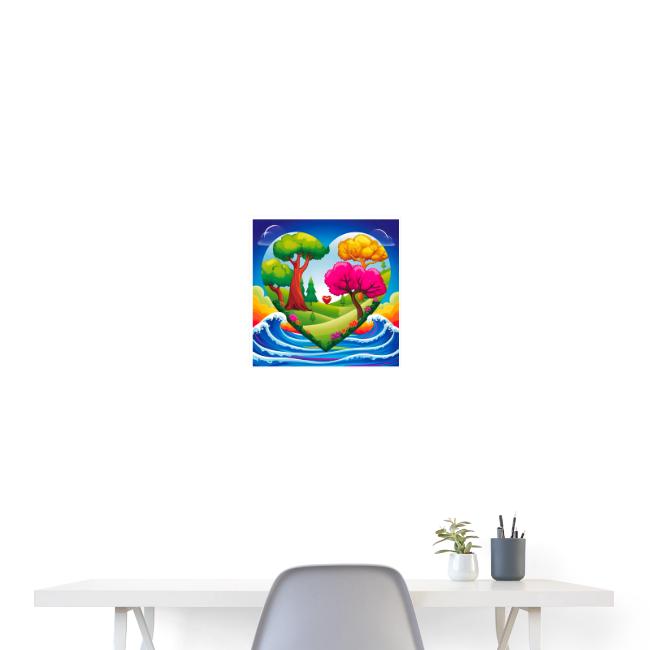 Heart, fantasy, landscapes, nature, fantasy