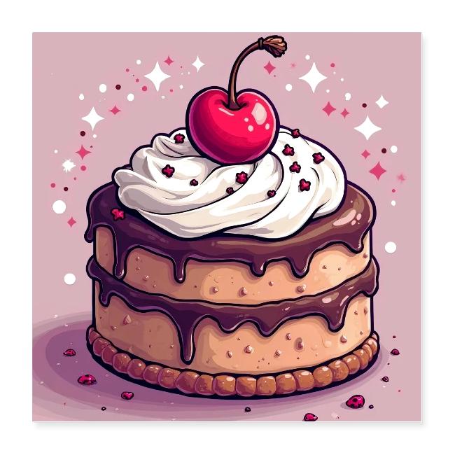 Cherry‑Topped Celebration Cake Design
