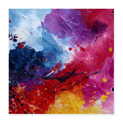 Abstract Art: Chromatic Clash - Poster 16x16
