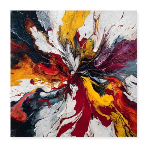 Abstract Art: Core Collision - Poster 16x16
