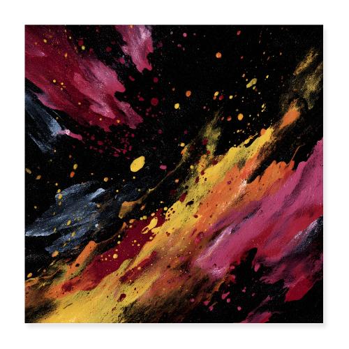 Abstract Art: Splash on Black - Poster 16x16