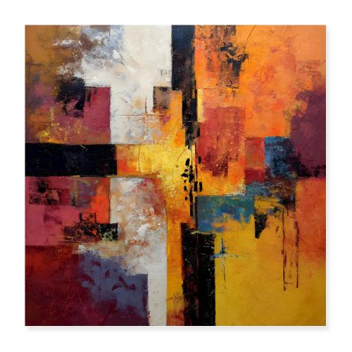 Abstract Art: Structured Chaos - Poster 16x16