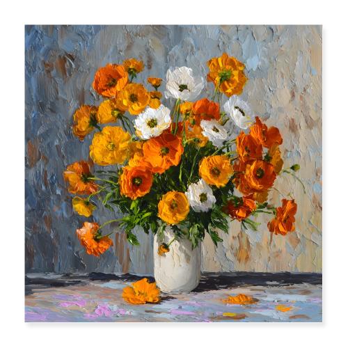 Serene Petals Indoors - Poster 16x16